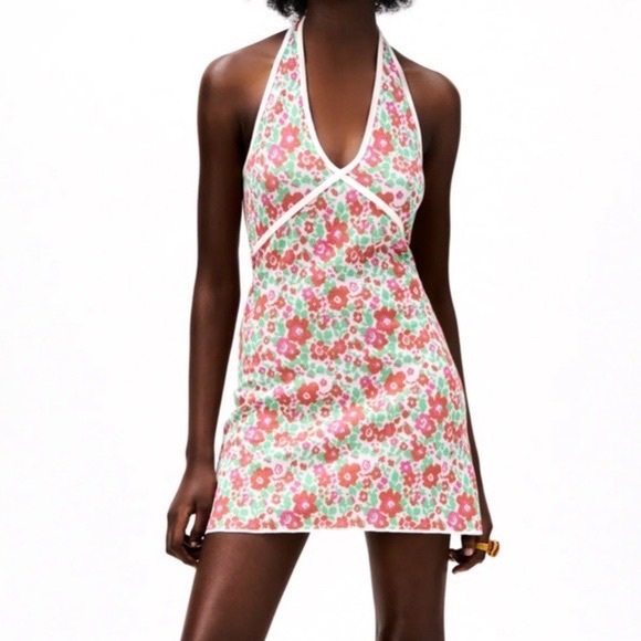 Zara Floral Mini Dress - Picture 2 of 4